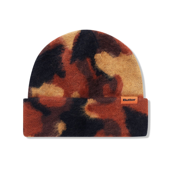 Butter Mohair Camo Cuff Beanie Bonnet - Burnt Orange - Streetart.fr